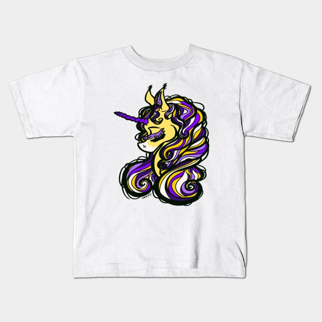 Minnesota Football Unicorn Kids T-Shirt by Jan Grackle